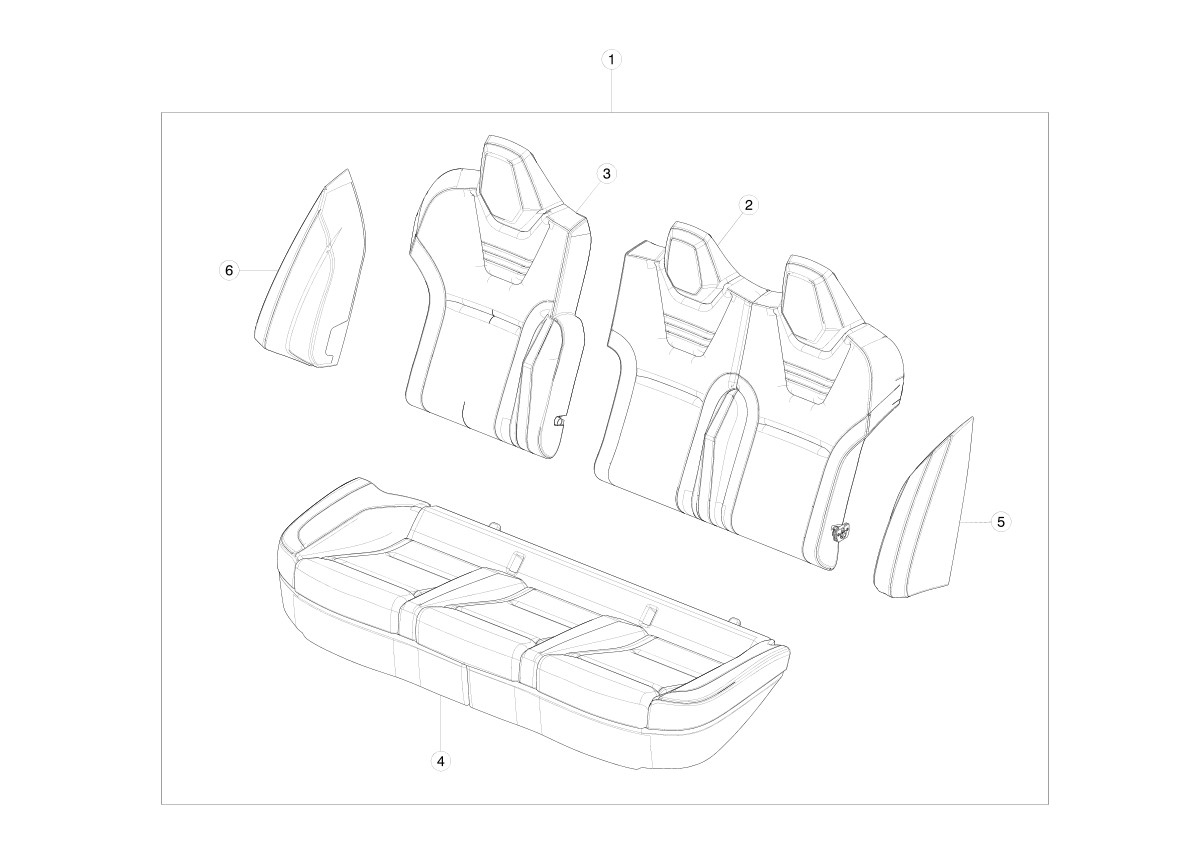 2nd Row Seat Assemblies - Next Generation Trim