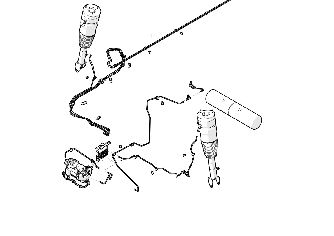 Rear Air Suspension Pressure Lines